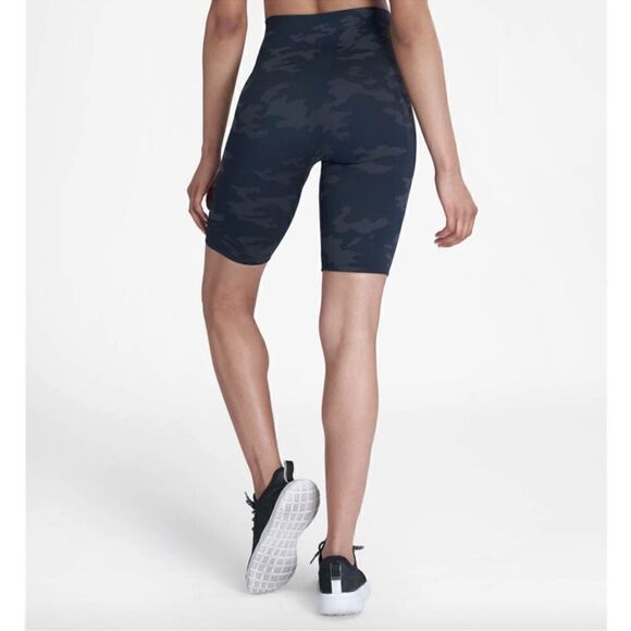 Spanx Grey Black Look at Me Now Camo High Waisted Biker Shorts Shape Wear XS - Picture 2 of 10